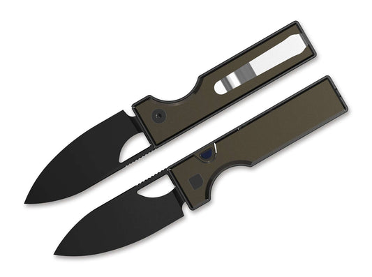 Briceag Little Ringbo AEB-L Brown Aluminum Black Stonewash Kizer- Design Compact, Utilizare EDC