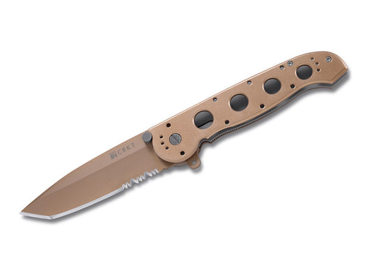 Briceag M16-14 Desert CRKT- Lama Tanto Serrated, Design Desert Tan