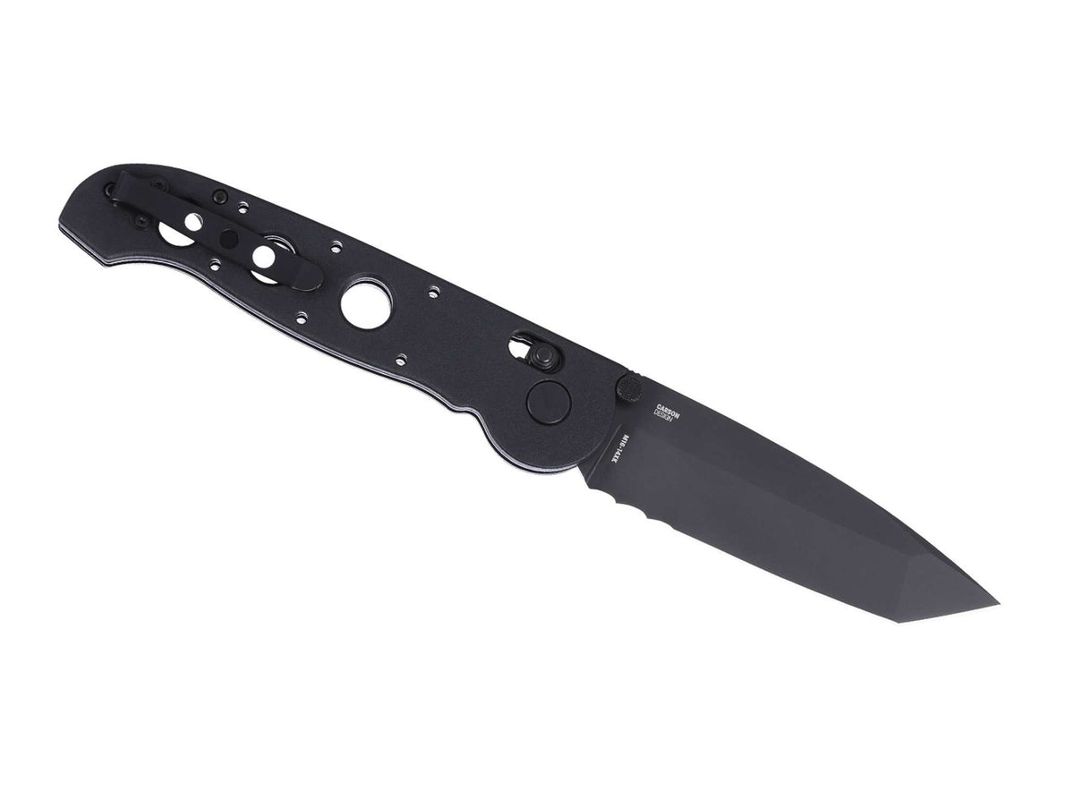 Briceag M16-14XK All Black CRKT- Lama Tanto Serrata, Design Tactic