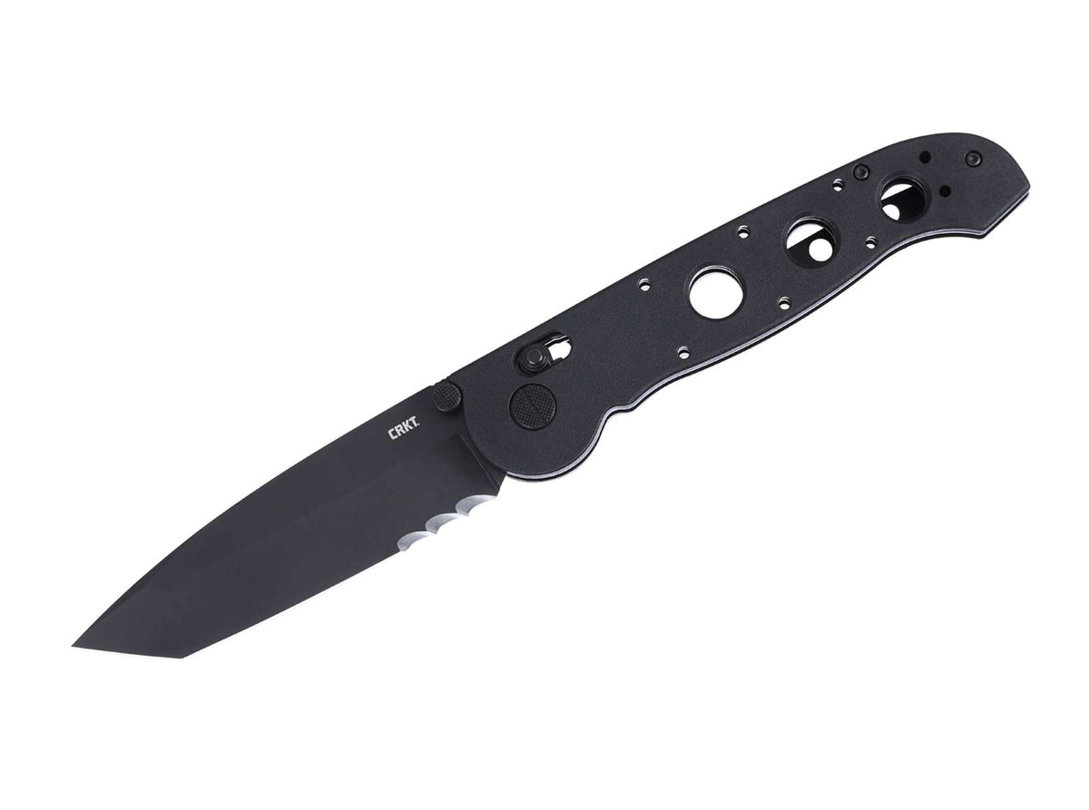 Briceag M16-14XK All Black CRKT- Lama Tanto Serrata, Design Tactic