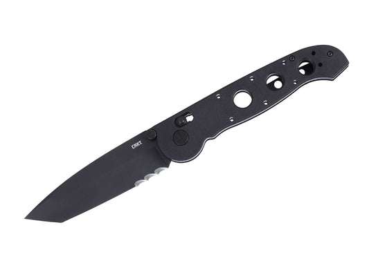 Briceag M16-14XK All Black CRKT- Lama Tanto Serrata, Design Tactic