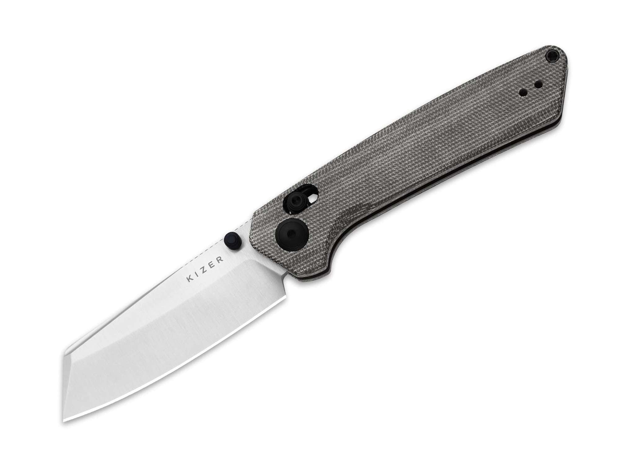 Briceag Madrac Nitro-V Black Norplex UltreX Micarta Kizer- Utilizare EDC, Maner Micarta