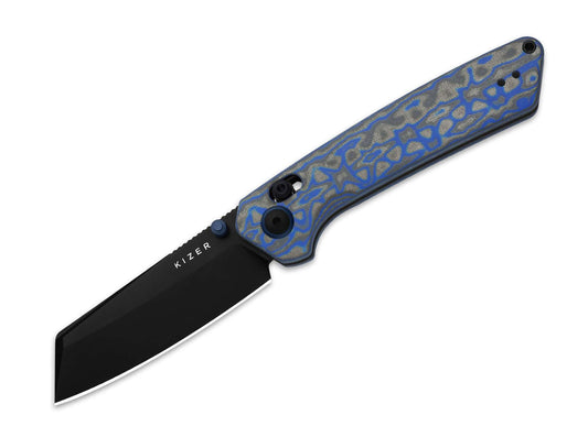 Briceag Madrac Nitro-V Blue & Grey Vortex Micarta Kizer- Otel Nitro-V, Clutch Lock