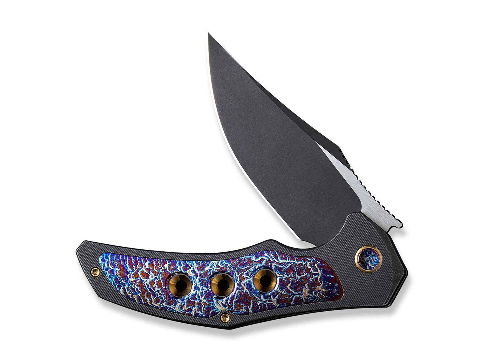 Briceag Magnetron Black Flamed Titanium WE Knife- Lama CPM-20CV, Maner Titan Flamat