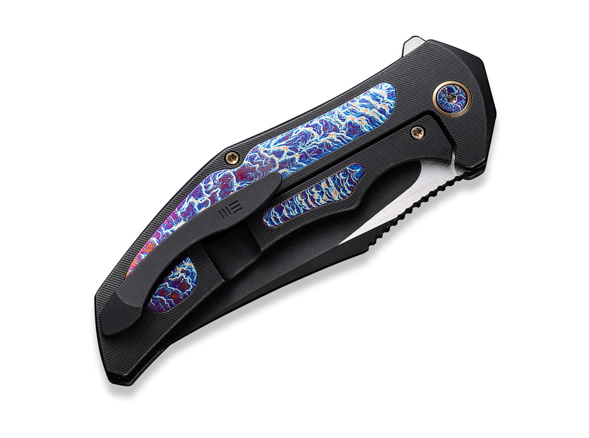 Briceag Magnetron Black Flamed Titanium WE Knife- Lama CPM-20CV, Maner Titan Flamat