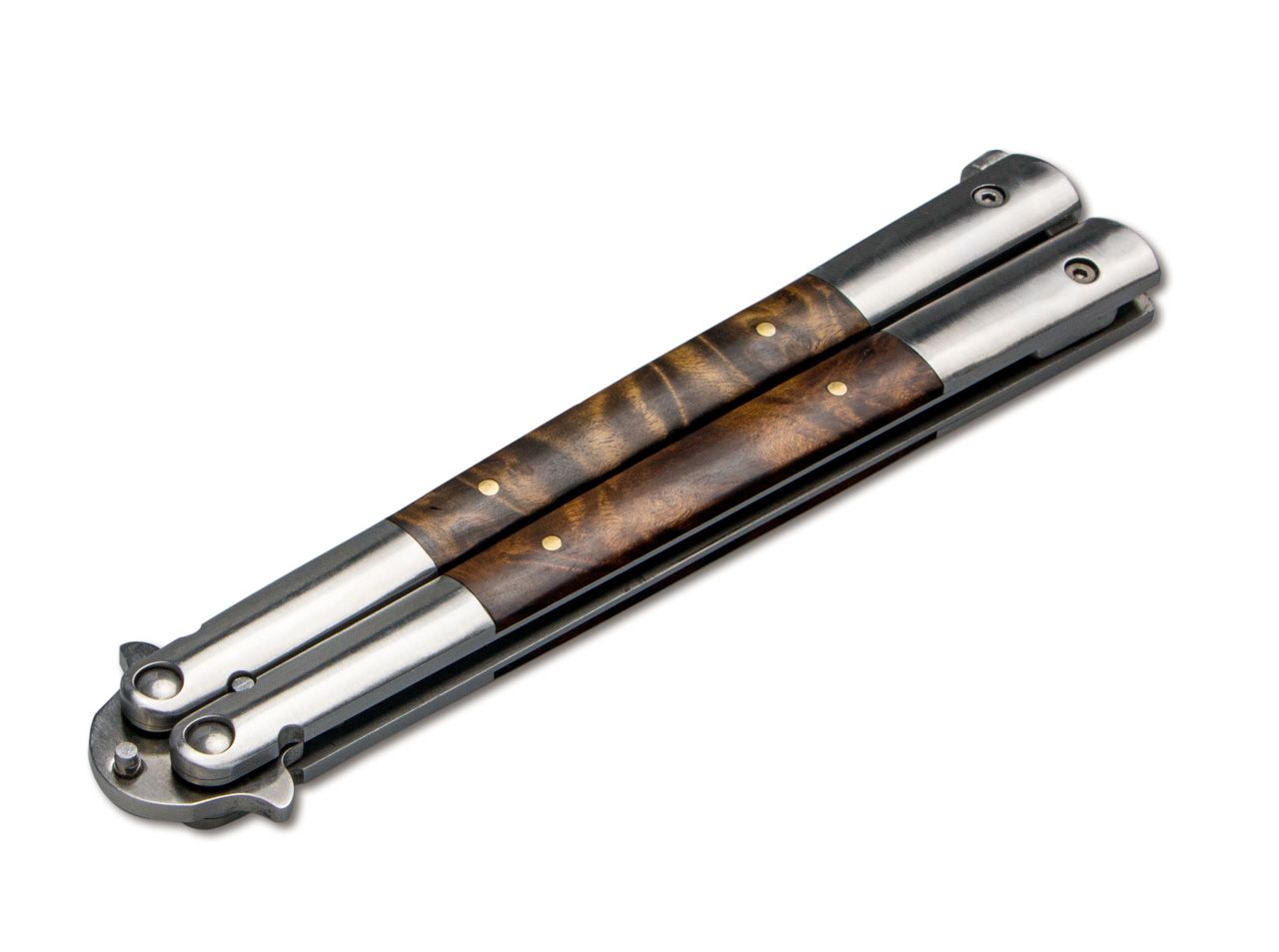 Briceag Magnum Balisong Wood Large Böker- Maner Lemn, Design Usor