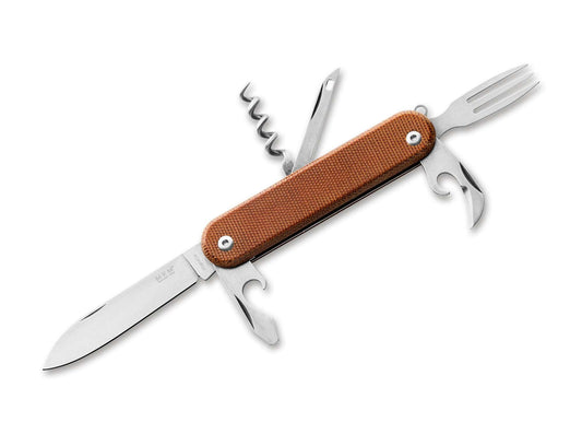 Briceag Malga 6 MagnaCut Micarta Natural MKM- Lama MagnaCut, 6 Instrumente