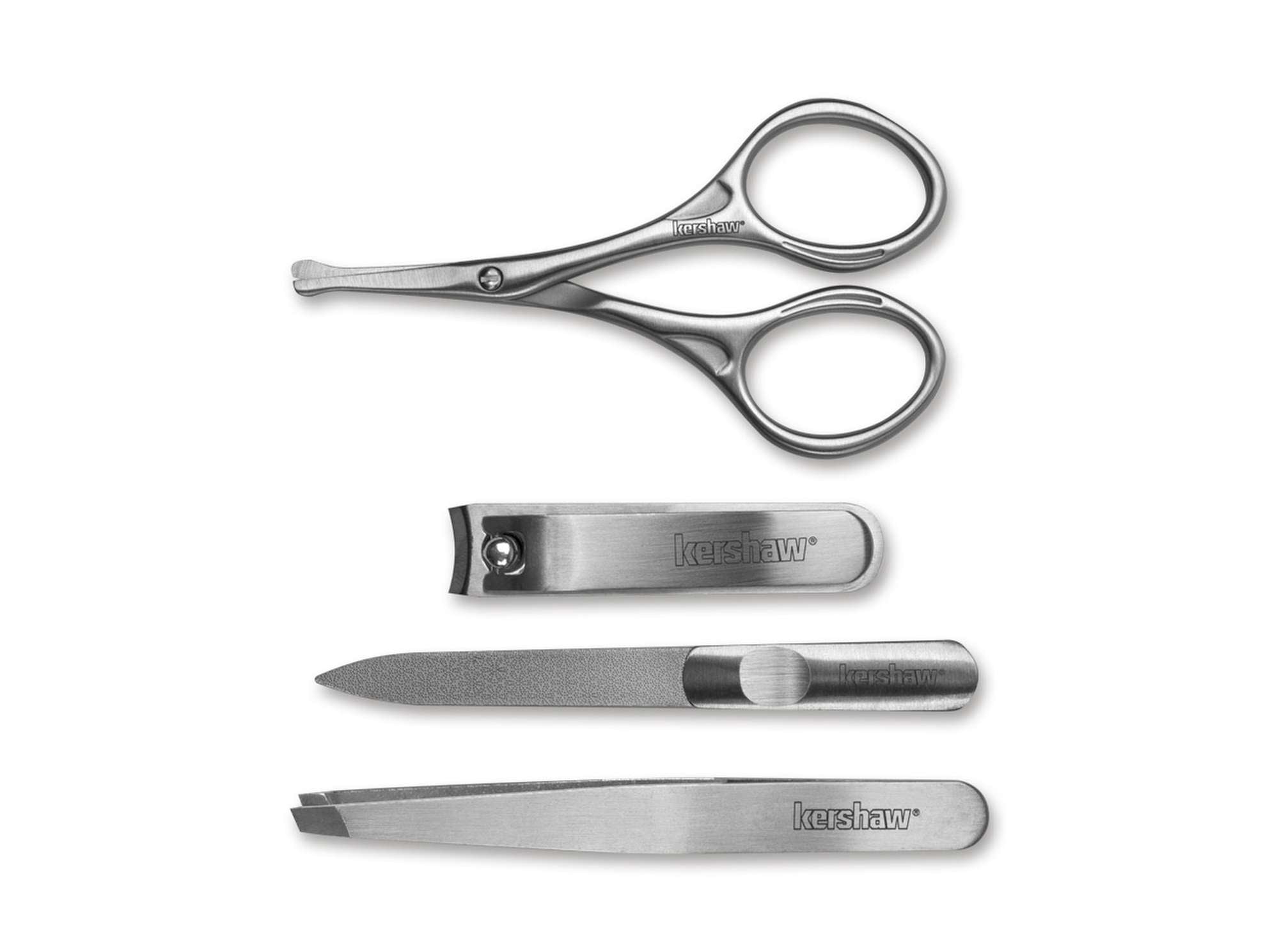 Briceag Manicure Kit Kershaw- Set 4 piese inox, Ideal pentru calatorii