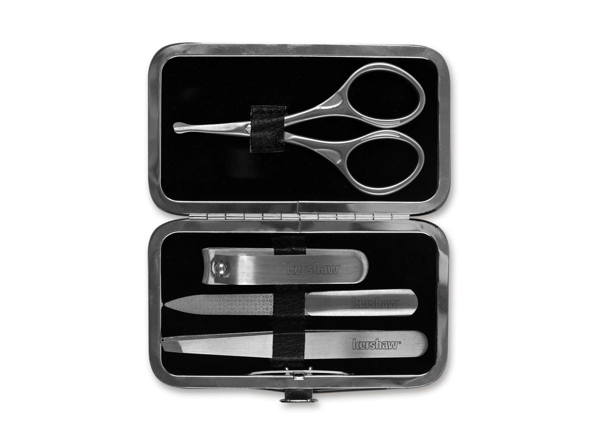 Briceag Manicure Kit Kershaw- Set 4 piese inox, Ideal pentru calatorii
