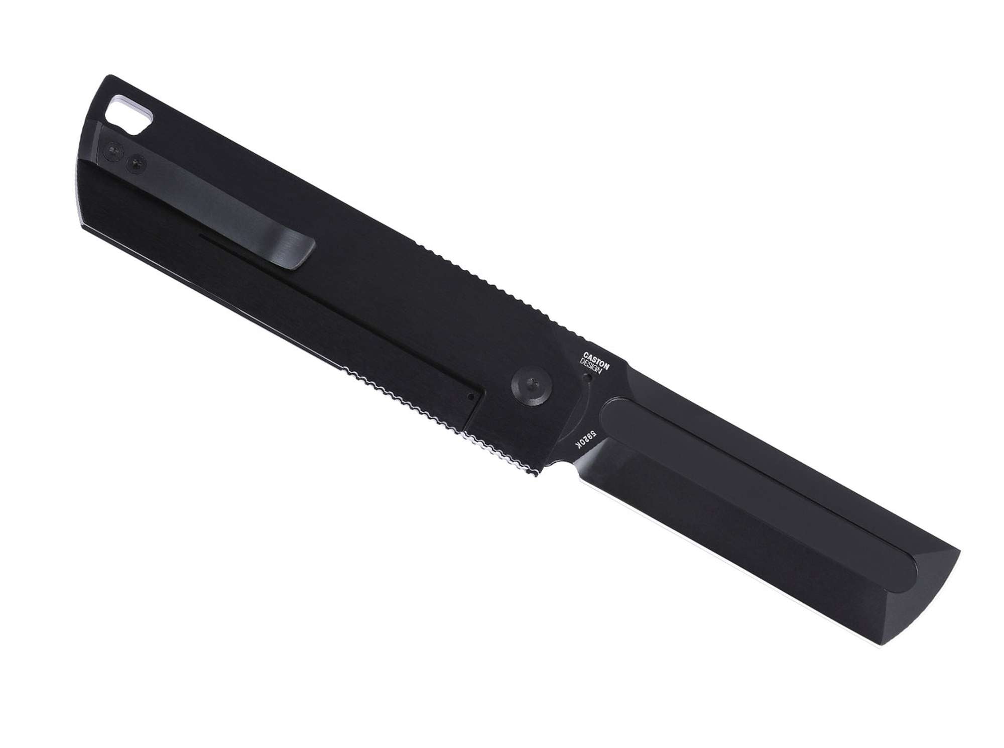 Briceag Mbombo Frame Lock All Black CRKT- Maner Titan, Ideal EDC