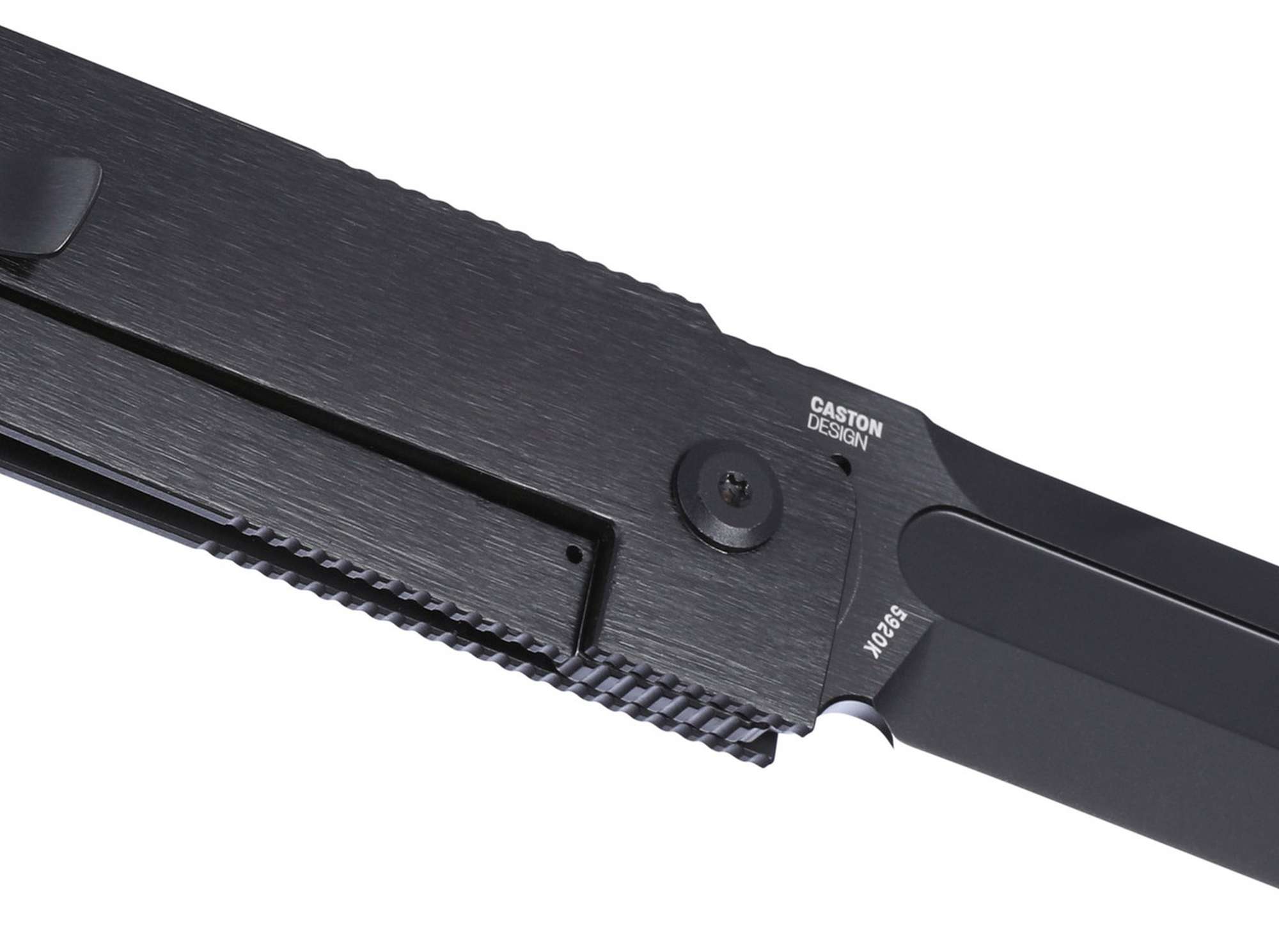 Briceag Mbombo Frame Lock All Black CRKT- Maner Titan, Ideal EDC