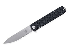 Briceag Medium Cayden Black Drop Serrated CobraTec- Durabil, Utilizare EDC