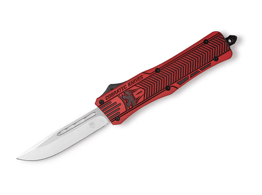 Briceag Medium Red Graphite Black CTK-1 Drop CobraTec- Mecanism OTF, Lamă D2