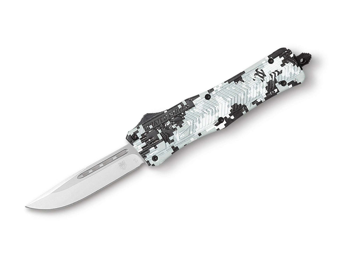 Briceag Medium Winter Digi Camo CTK-1 Drop CobraTec- OTF, Lamă D2