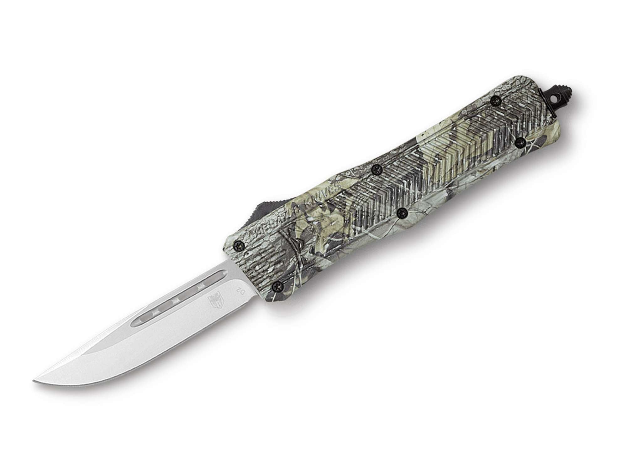 Briceag Medium Woodland CTK-1 Drop CobraTec- Mecanism OTF, Lamă D2 Drop Point