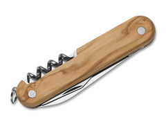 Briceag Mercury 913-3LC Boker- Tirbuson si deschizator, Maner lemn de maslin