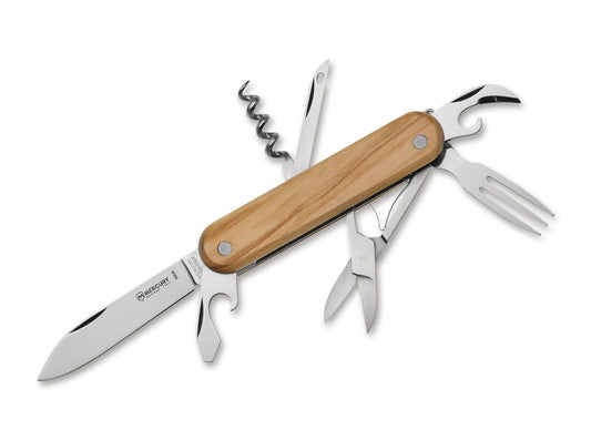 Briceag Mercury 913-7LC Boker- Multifuncțional, Mâner Lemn de Măslin