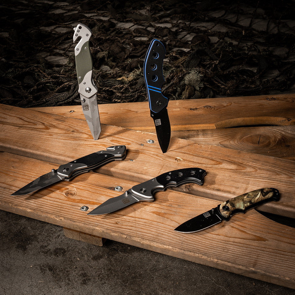 Briceag Mes + clip H254G10 Verde Tactical - Echipament Esențial de Supraviețuire