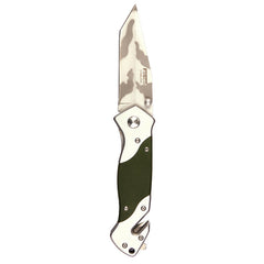 Briceag Mes + clip H254G10 Verde Tactical - Echipament Esențial de Supraviețuire