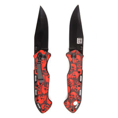 Briceag Mes Skull + clip Negru - Stil Distinctiv & Utilitate Robustă