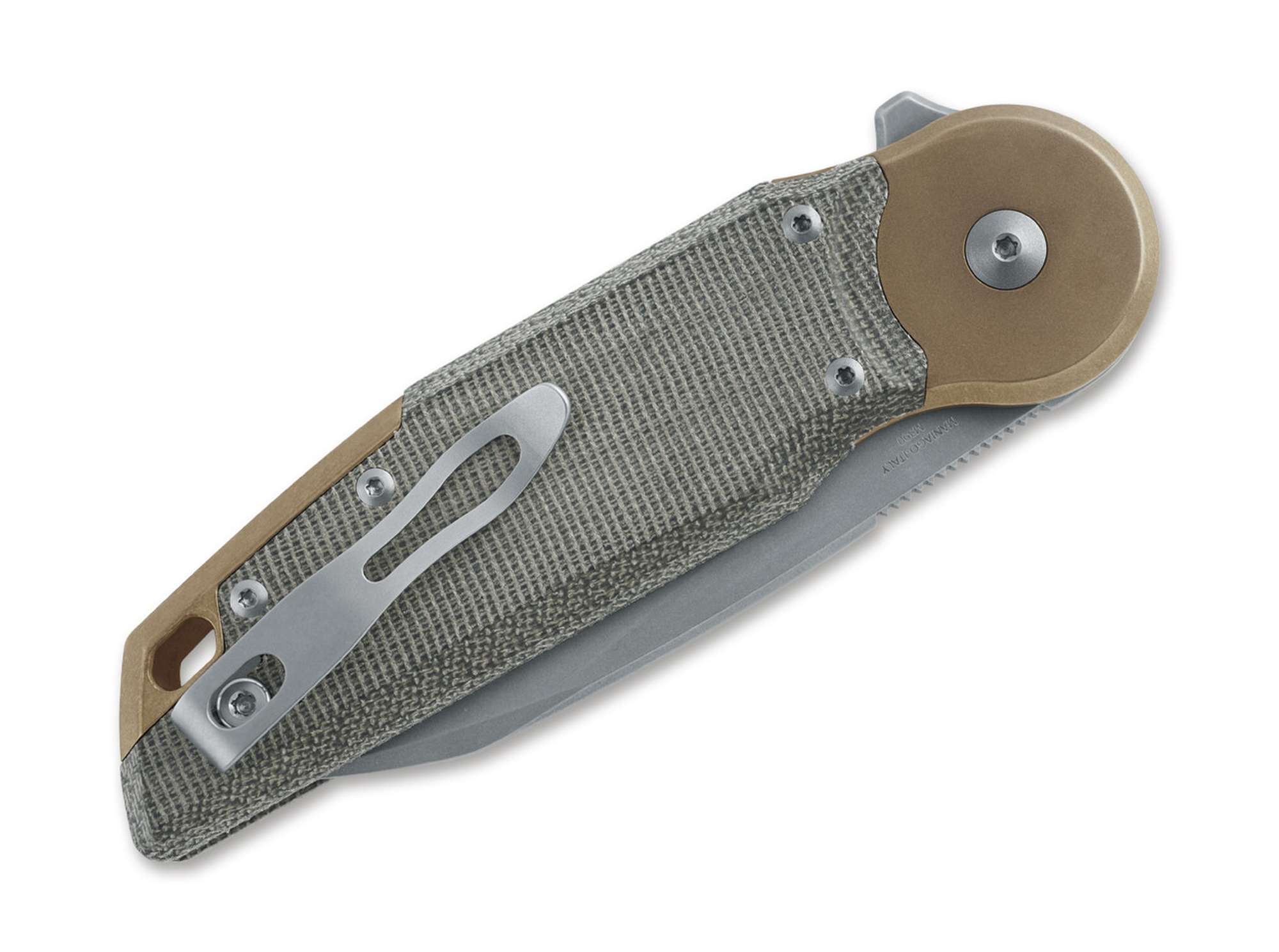 Briceag Metamorphosis Wharncliffe M390 Micarta Green Fox Knives- M390, Micarta