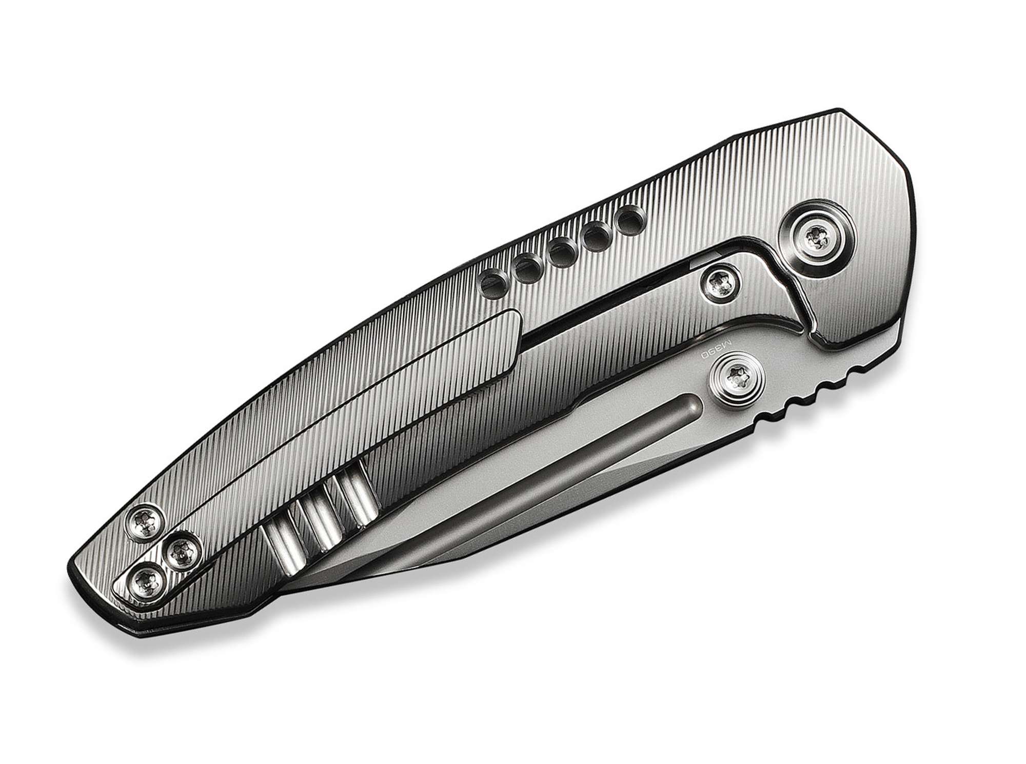 Briceag Micro Trogon M390 Gray Ti WE Knife- Lama M390, Maner Titan