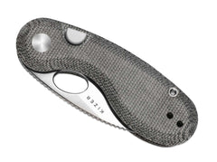 Briceag Microbe Black Norplex UltreX Micarta Kizer- Utilizare EDC, Button Lock