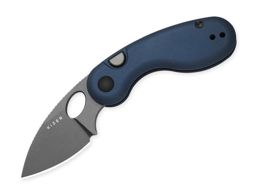Briceag Microbe Blue Aluminum Kizer- Ultra-compact, Utilizare EDC