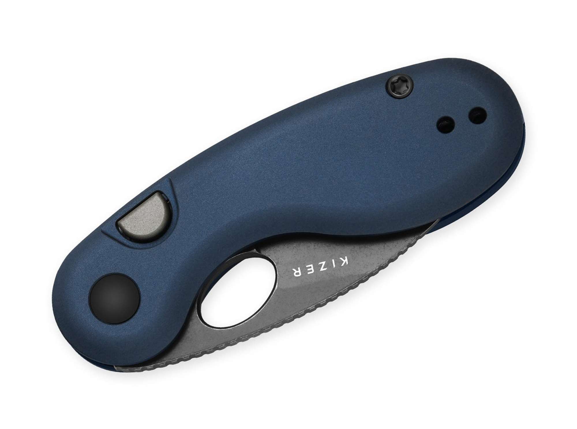Briceag Microbe Blue Aluminum Kizer- Ultra-compact, Utilizare EDC