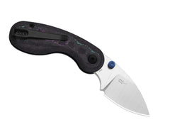 Briceag Microbe M390 Camo Carbon Jazzy Kizer- Lamă M390, Mâner Camo Carbon