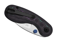 Briceag Microbe M390 Camo Carbon Jazzy Kizer- Lamă M390, Mâner Camo Carbon