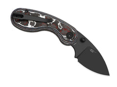 Briceag Microbe M390 CF DLC Kizer- Lama M390 DLC, Maner Fat Carbon