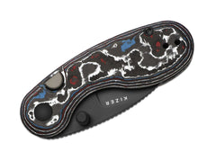Briceag Microbe M390 CF DLC Kizer- Lama M390 DLC, Maner Fat Carbon