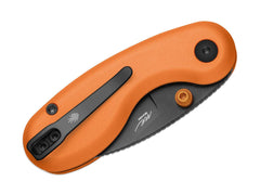 Briceag Microbe Orange Aluminum PVD Kizer- Lama PVD Negru, EDC Compact