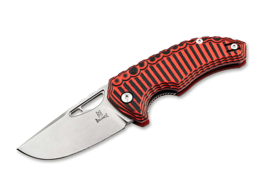 Briceag Midgards Messer Nordri Folder Balance Line Boker- Utilizare EDC, Maner G10 Roșu-Negru