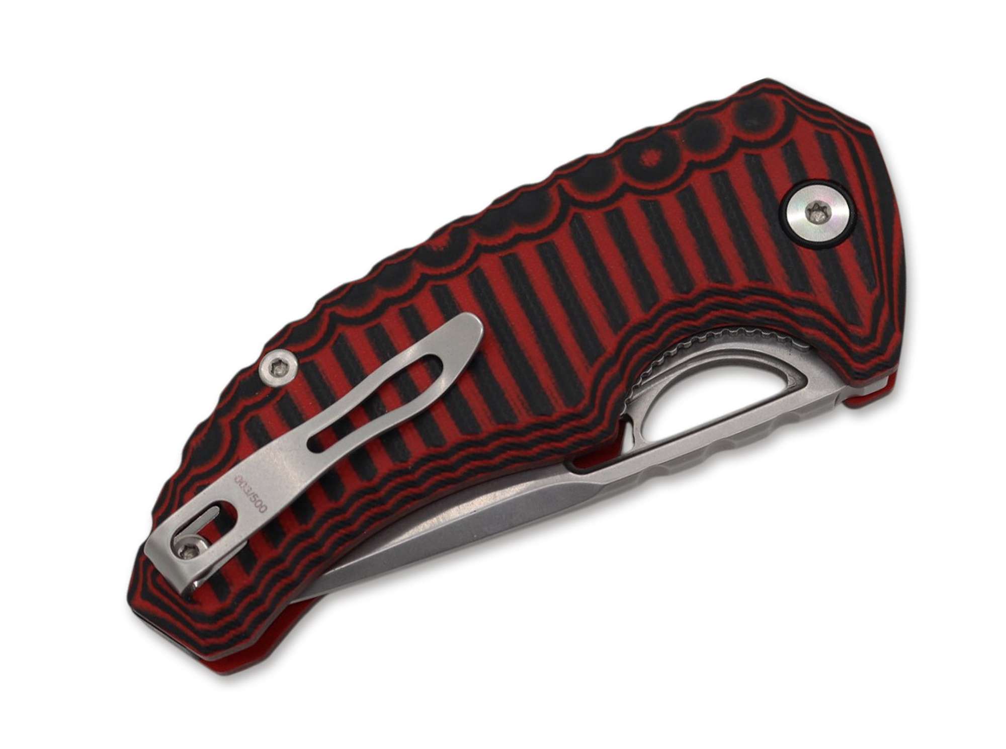 Briceag Midgards Messer Nordri Folder Balance Line Boker- Utilizare EDC, Maner G10 Roșu-Negru