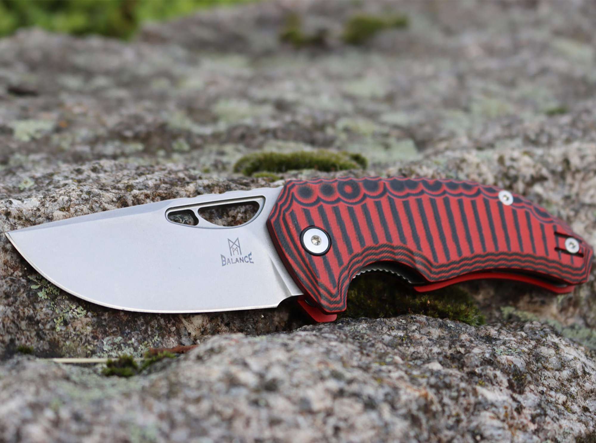 Briceag Midgards Messer Nordri Folder Balance Line Boker- Utilizare EDC, Maner G10 Roșu-Negru
