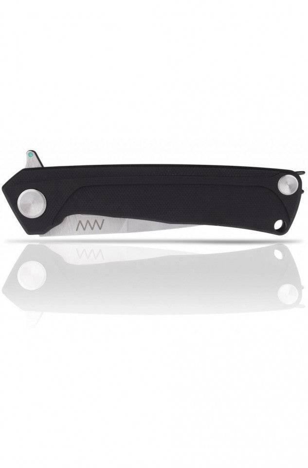 Briceag Militar Z100 Stonewash Plain Edge G10 Black Anv Knives