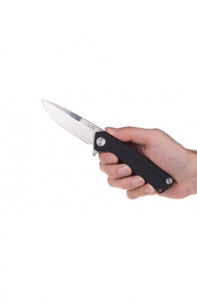 Briceag Militar Z100 Stonewash Plain Edge G10 Black Anv Knives