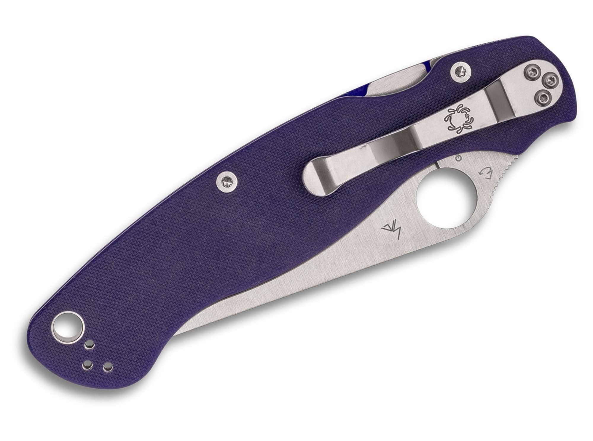 Briceag Military 2 CPM S110V G10 Blue PlainEdge Spyderco- Robust, EDC