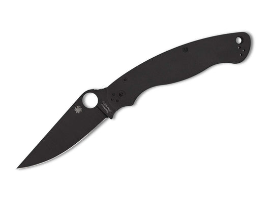 Briceag Military 2 G10 Black Blade PlainEdge Spyderco- Robust, EDC