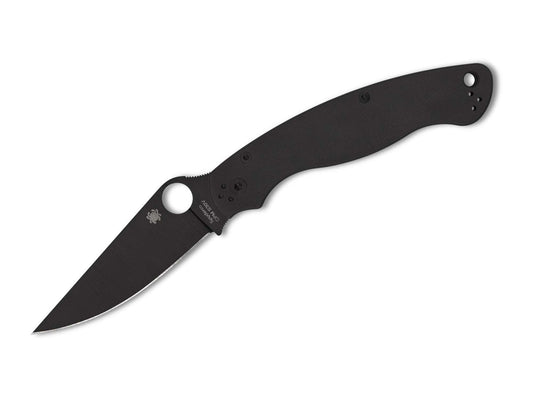 Briceag Military 2 G10 Black Blade PlainEdge Spyderco- Robust, EDC