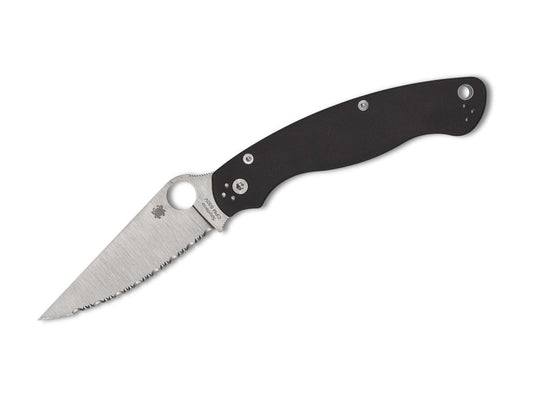 Briceag Military 2 G10 Black SpyderEdge Spyderco- Lama Zimtata, Maner G10