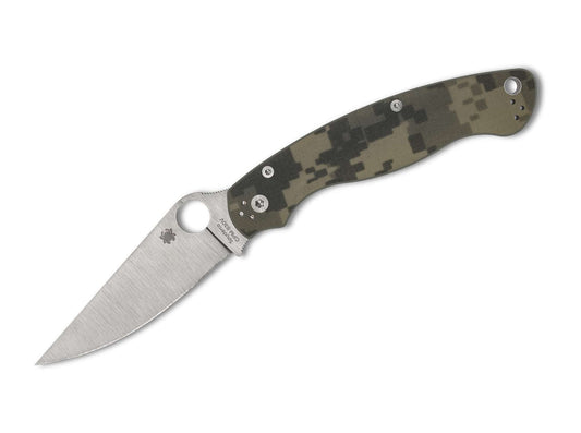 Briceag Military 2 G10 Digital Camo PlainEdge Spyderco- Robust, EDC
