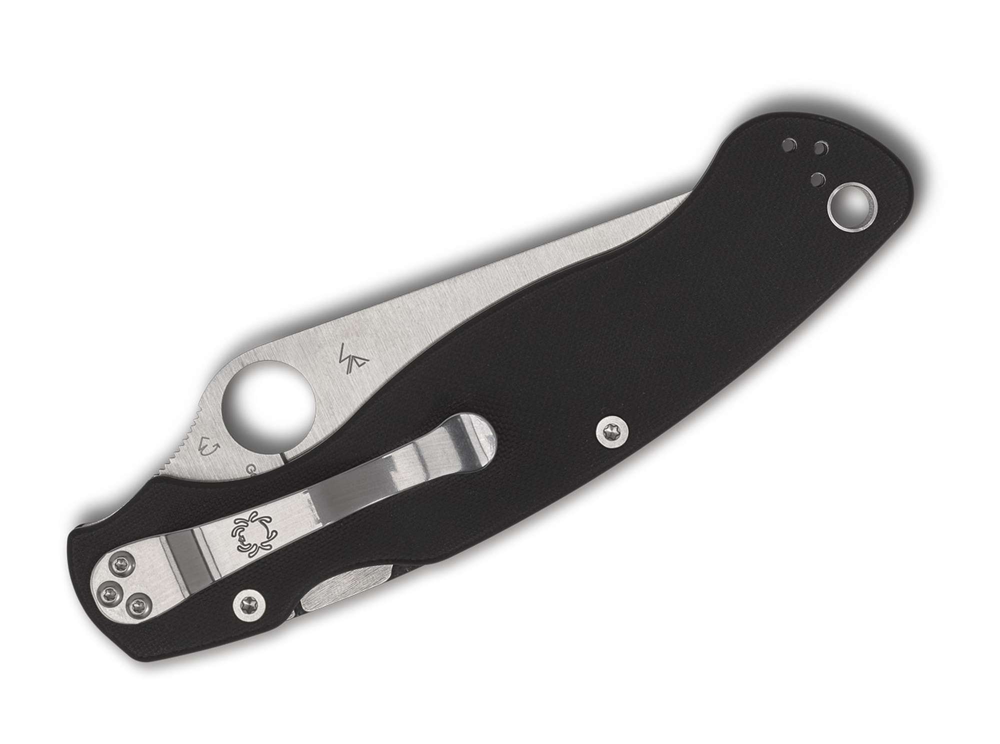 Briceag Military 2 PlainEdge Spyderco- Blocare Compression Lock, Maner G10