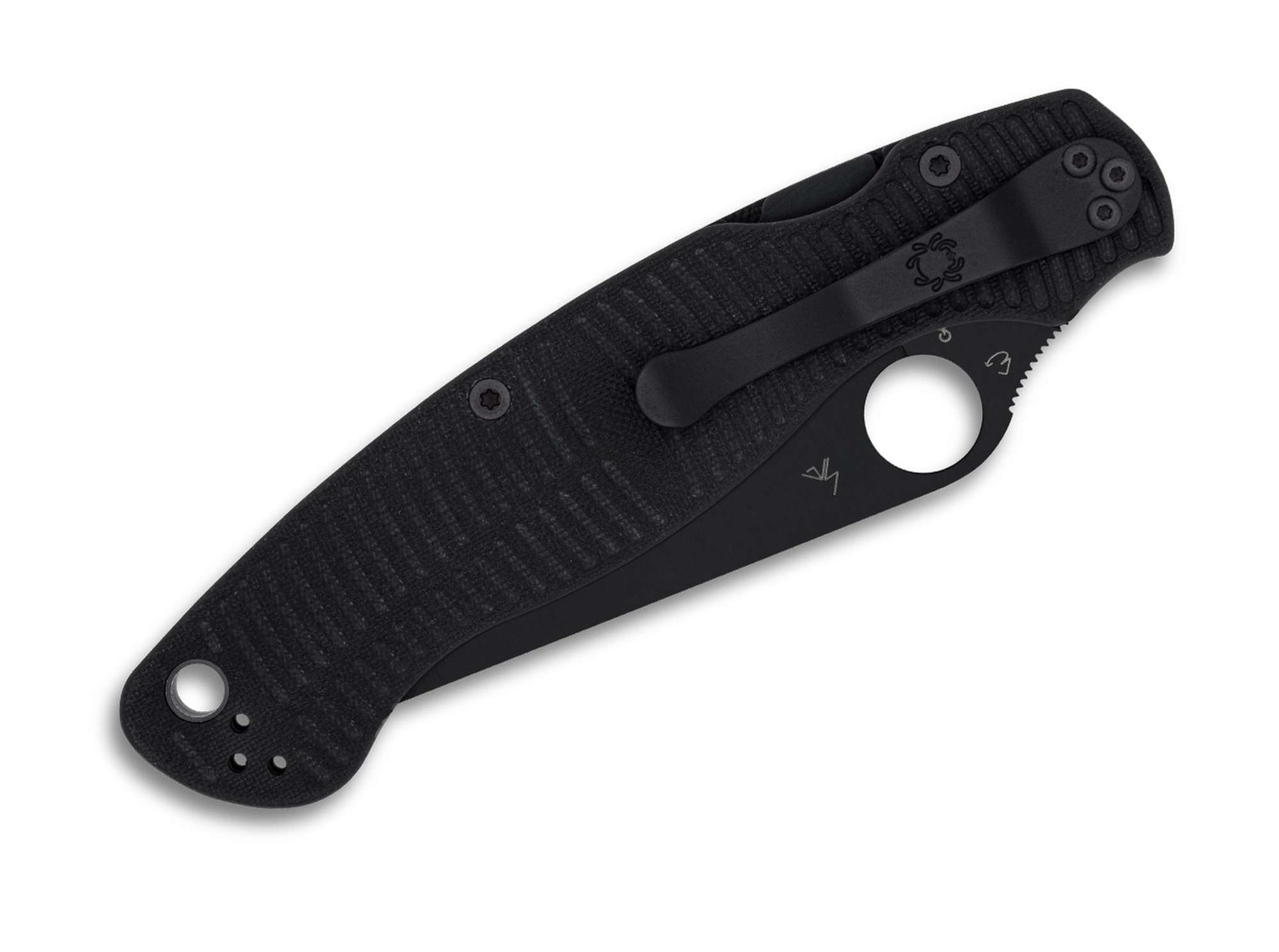 Briceag Military 2 Salt Magnacut Black G10 Spyderco- Lama DLC, Maner G10