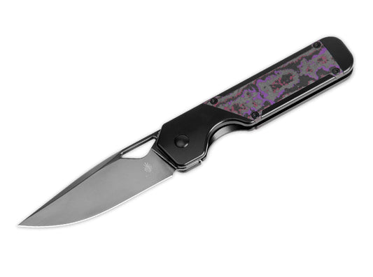 Briceag Militaw Titanium Fatcarbon Purple Haze Kizer- Lama CPM-S-45VN, Framelock