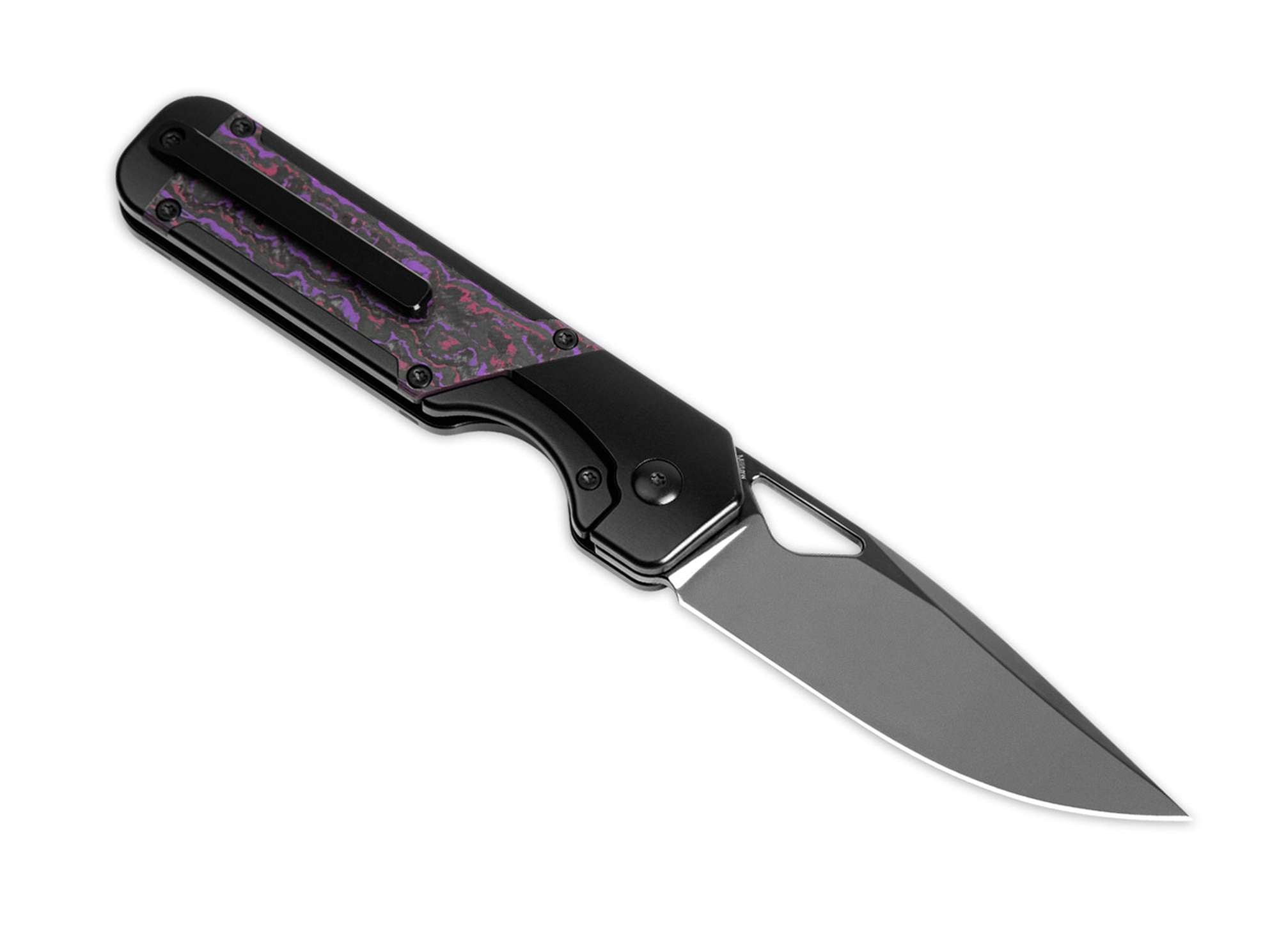 Briceag Militaw Titanium Fatcarbon Purple Haze Kizer- Lama CPM-S-45VN, Framelock