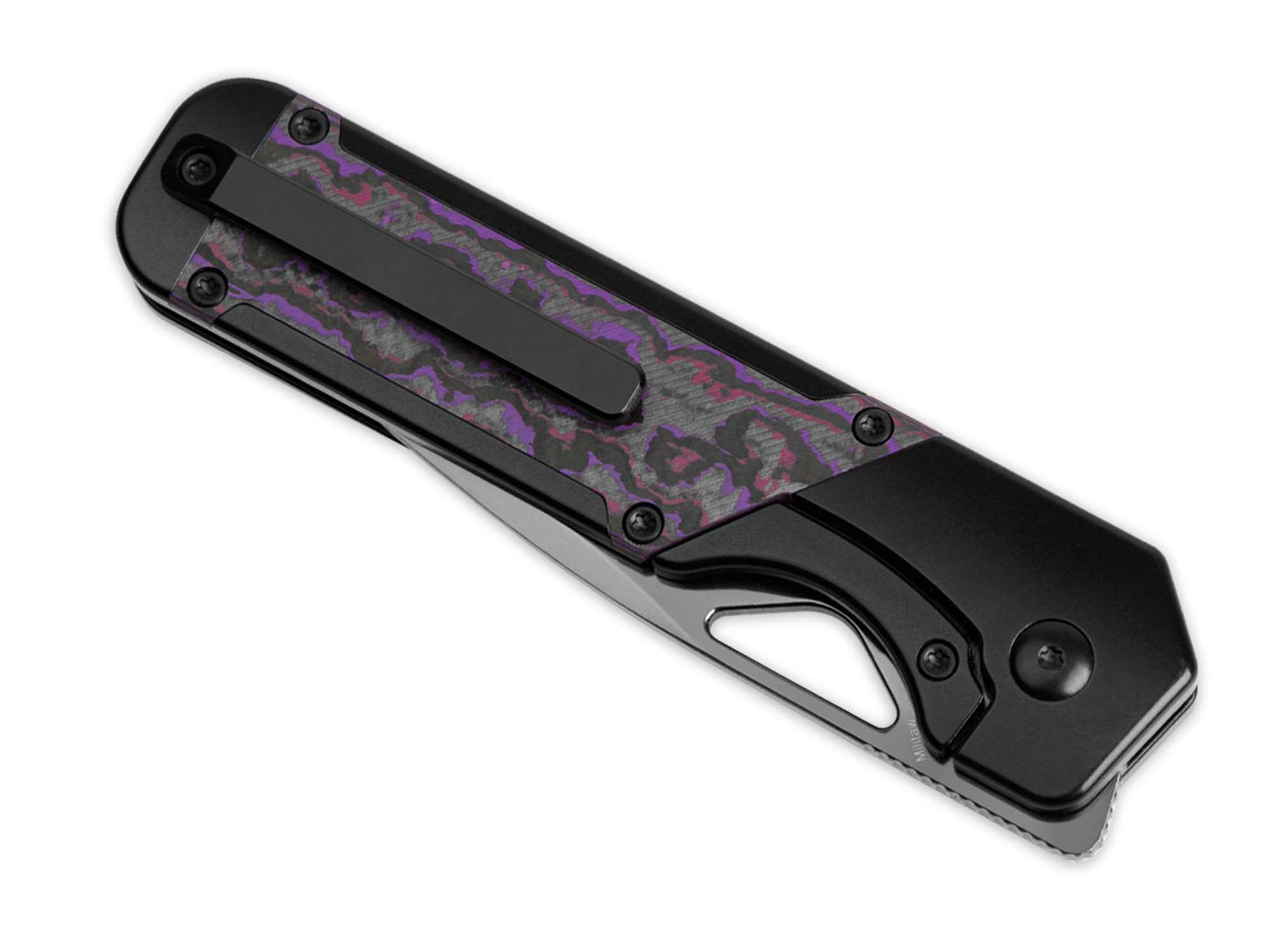 Briceag Militaw Titanium Fatcarbon Purple Haze Kizer- Lama CPM-S-45VN, Framelock