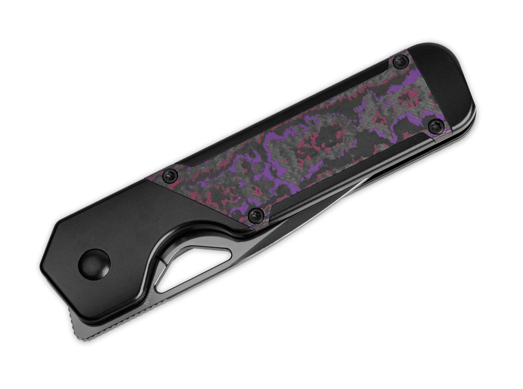 Briceag Militaw Titanium Fatcarbon Purple Haze Kizer- Lama CPM-S-45VN, Framelock